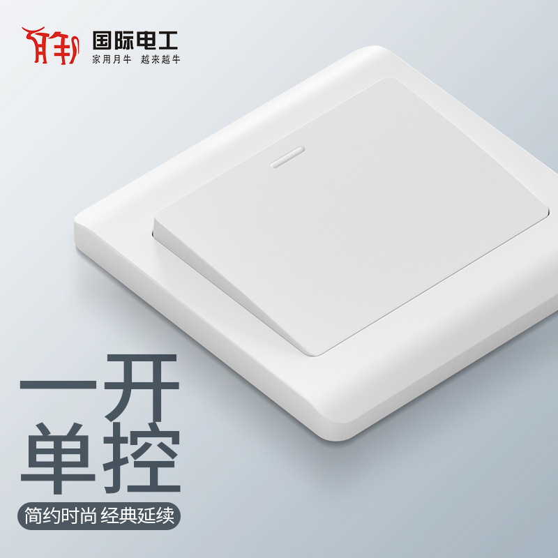 Wholesale 86-Type Concealed Engineering Wall Switch Socket Panel International Electrician One-Opening Three-Hole 16A Five-Hole Computer