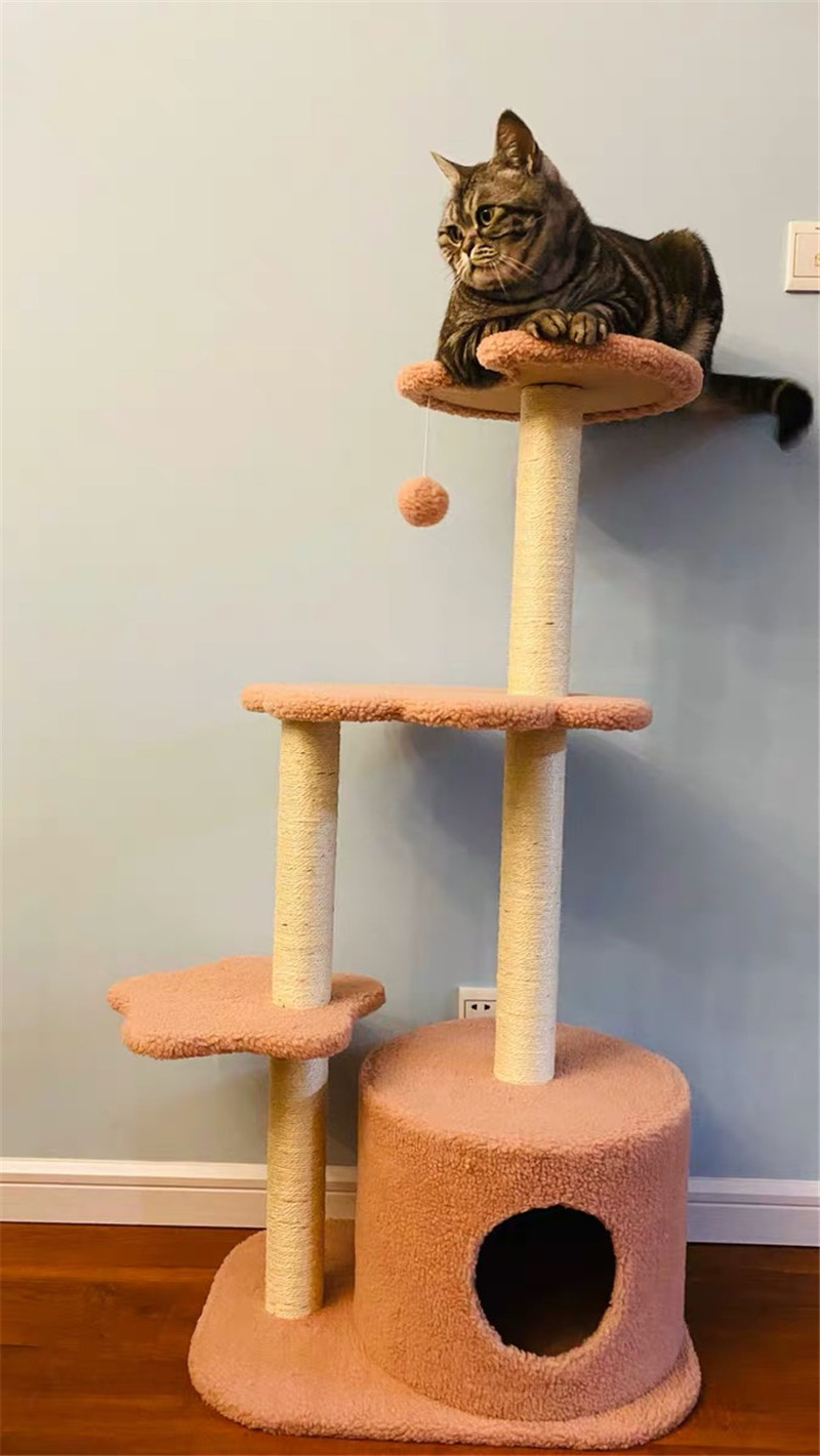 韩国星星月亮云朵猫爬架粉剑麻猫咪玩具可爱猫窝仙女猫抓板猫跳台