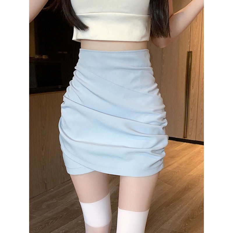 半身裙a字裙不规则高腰紧身包臀裙女半身小个子气质百搭a字短裙热