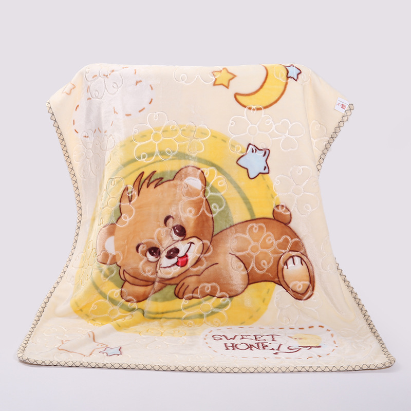 Factory Wholesale 2023 New Cartoon Printing Pattern Double Layer Thickened Children Blanket Knee Cloud Blanket Live Broadcast Foreign Trade