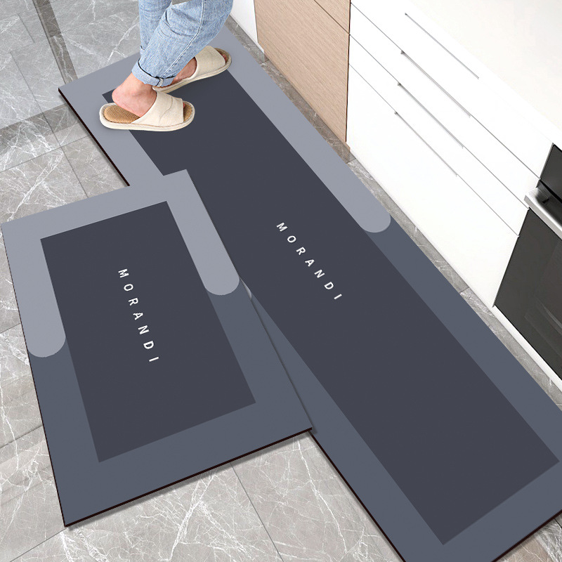 kitchen floor mat erasable door mat absorbent oil absorbing diatom mud floor mat household mat waterproof oil-proof non-slip carpet