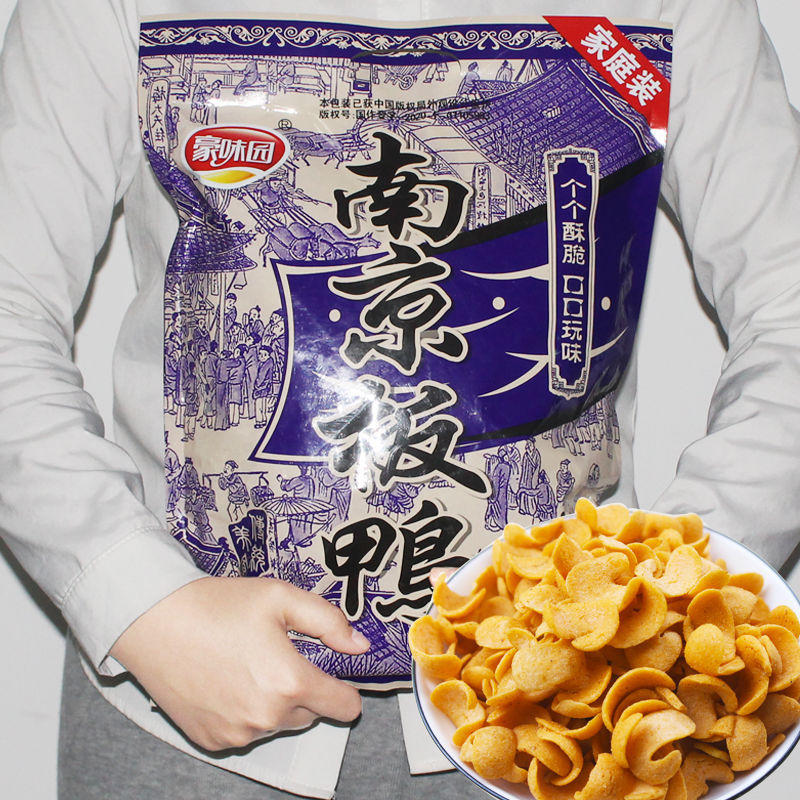 南京板鸭味368g大袋8090后怀旧零食小吃批发儿童膨化食品零食大袋