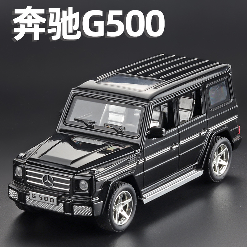 1:30奔驰g500合金车模型 灯光音乐回力6开门 汽车摆设创意饰品