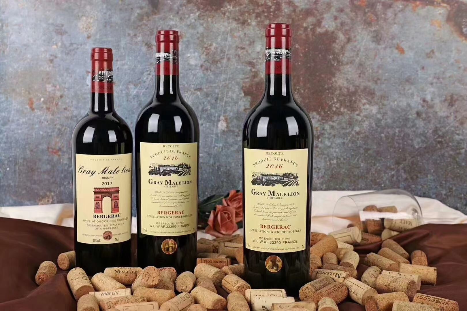 法国graymalelion格雷雄狮红葡萄