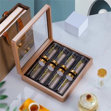 新款茶叶包装盒太平猴魁专用透明玻璃罐绿茶虫草茶铝塑礼品盒