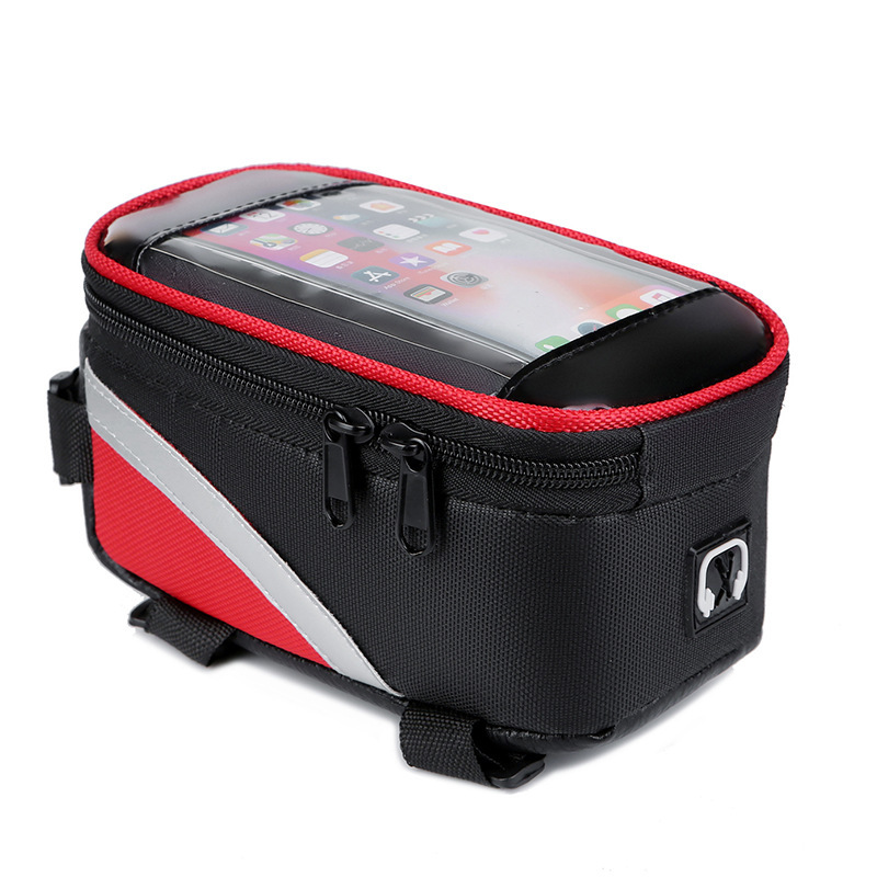 Mountain Bike Upper Tube Bag Mobile Phone Bag Touch Screen Mobile Phone Front Beam Bag Cycling Fixture Bicycle Bag Big