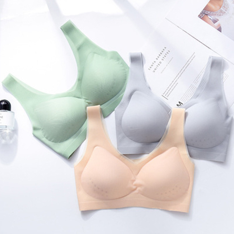 Summer Ultra-Thin Mesh plus Size Sleep Bra Mesh Cup Push up without Wire Accessory Breast Push up Underwear with Chest Pad for Women