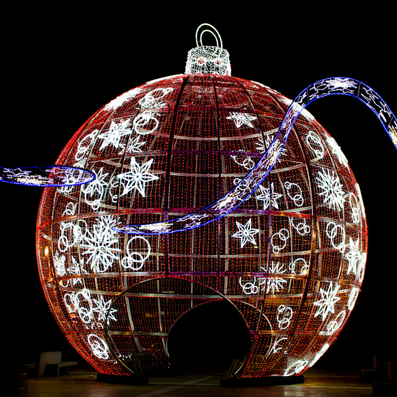 圣诞节造型球灯光秀灯光节户外街道圣诞球屋造型灯装饰浪漫装饰灯