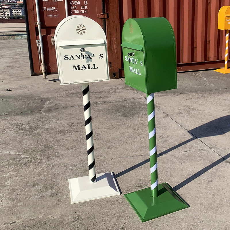 复古英伦风铁艺信箱邮筒模型摆件餐厅酒吧商场影楼网红装饰道具