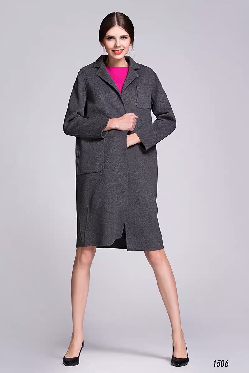 深圳品牌素莹双面羊绒大衣直播实体商场引流涨粉女装厂家走份批发