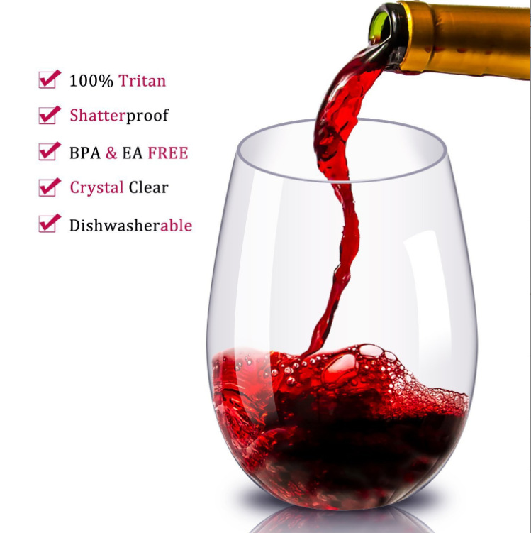 Transparent Plastic Red Wine Cup