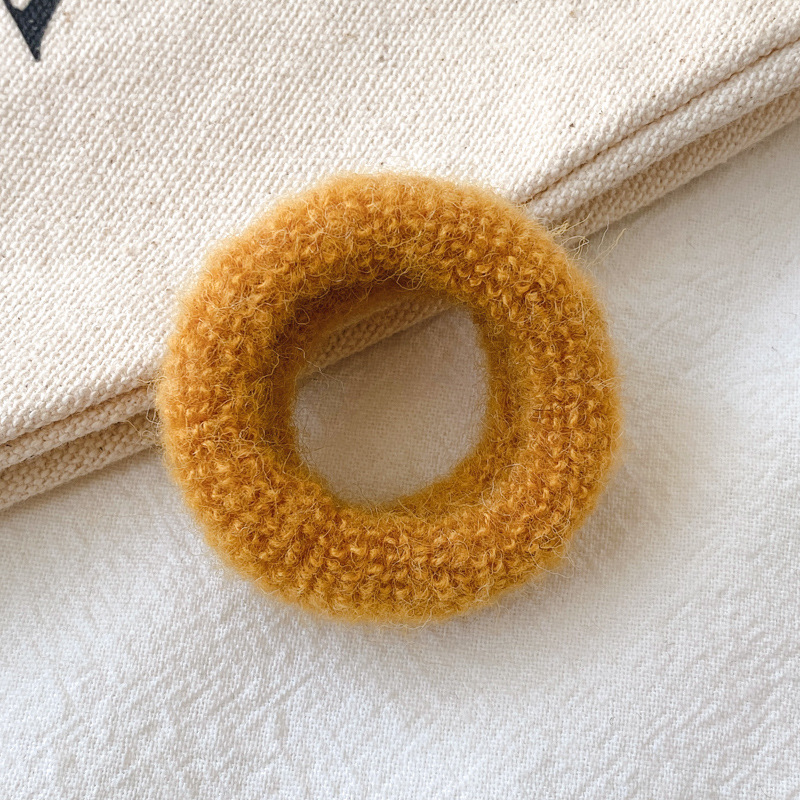 Korean Style Candy Color Plush Hair Rope Hair Ring High Elastic Hair Bands No Lapping Defect Bold Children's Hair Accessories Towel Ring Wholesale