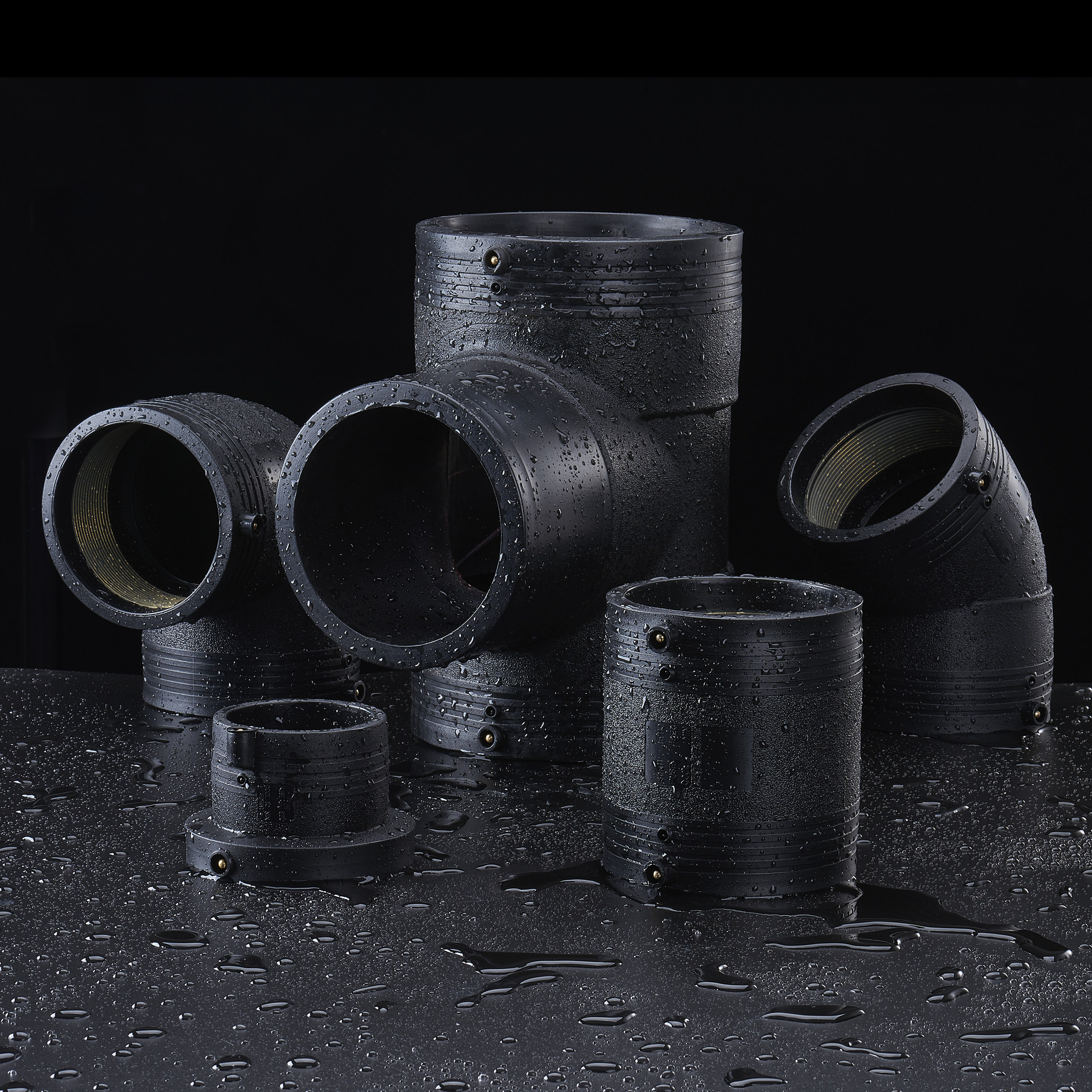 厂家直销 hdpe电熔管件 pe电熔45°弯头,pe电熔90°弯头50-400