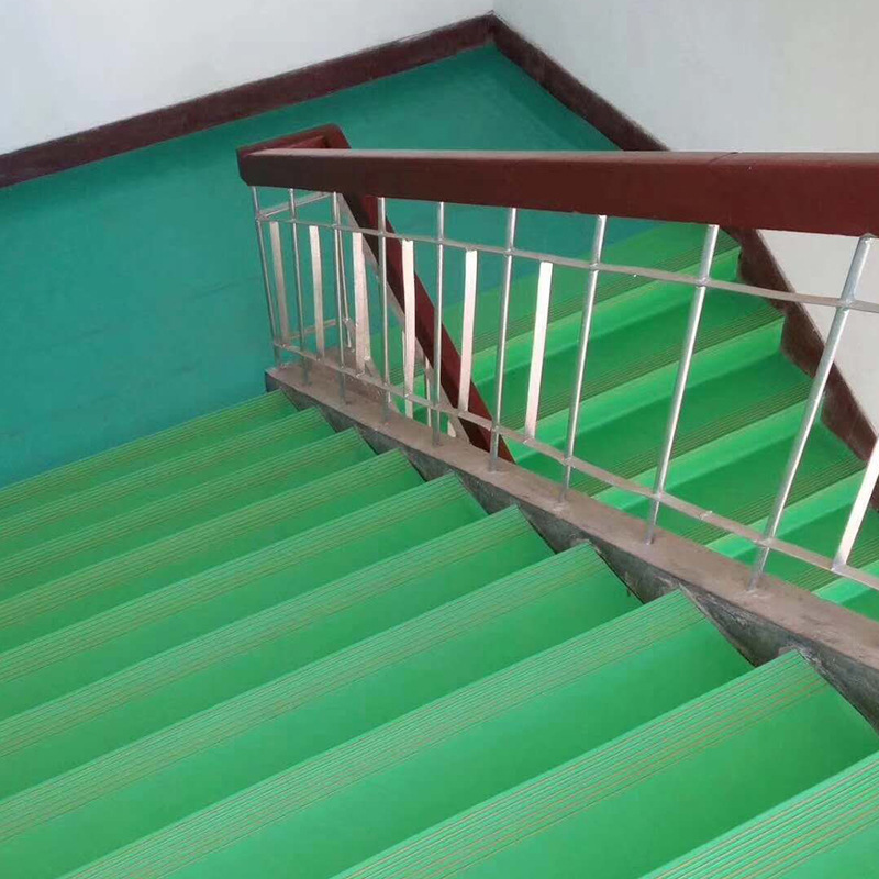 楼梯踏步防滑垫幼儿园整体塑胶楼梯整包踏步板pvc地胶垫绿色环保