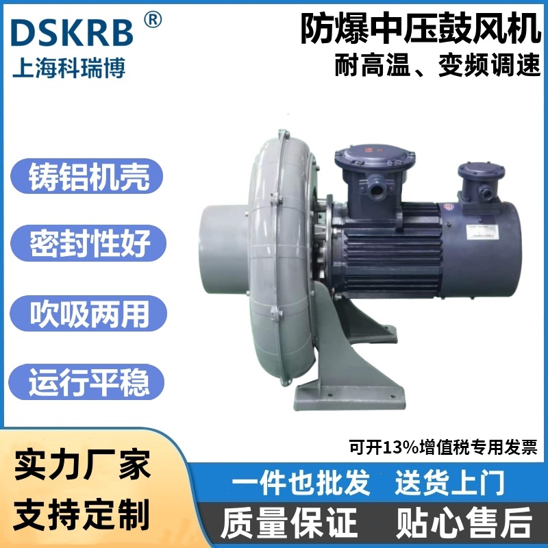 化工医药设备鼓风送风吸风变频防爆风机耐高温隔爆透浦式中压风机