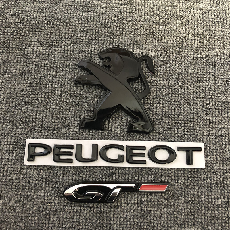 规格狮子,标致英文,gt适用新标致308 408 508 4008 5008后备箱车标