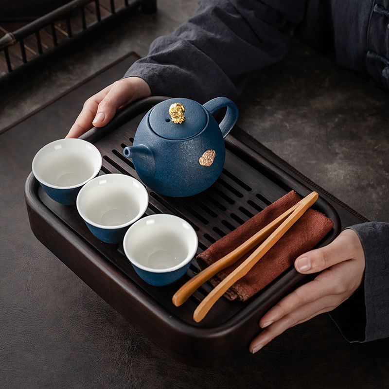 宿舍便携式旅行迷你小户型功夫茶具套装家用会客泡茶壶茶杯茶盘