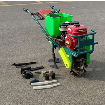 甘肃汽油机带花生精播机 玉米大豆施肥播种机 汽油轮式耕耘播种机