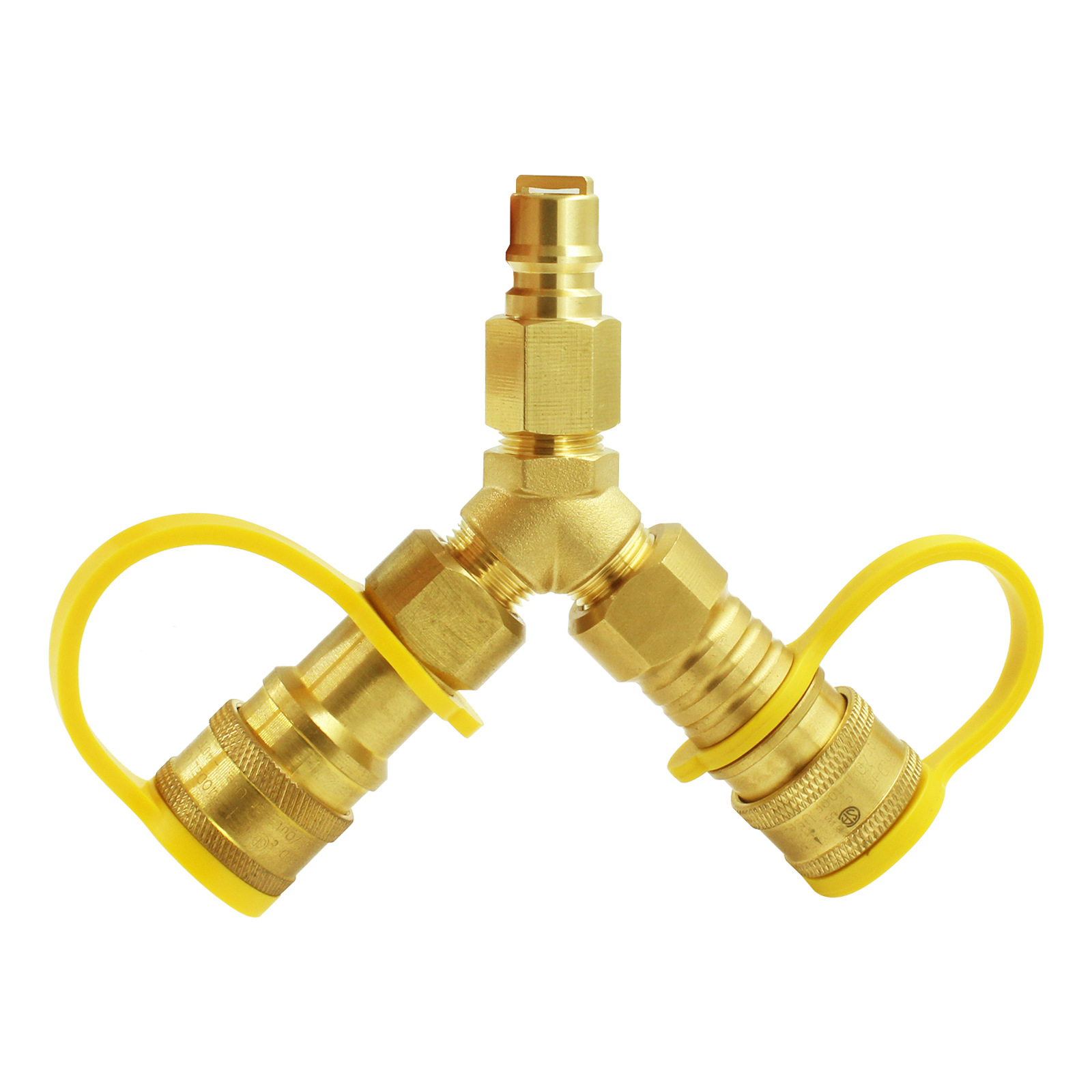 跨境新品3/8y型天然气快速接头 y型连接器适用烤炉/披萨炉等
