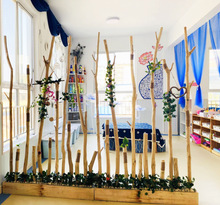 原木树枝装饰儿童DIY材料创意屏风隔断纯手工衣帽架木棍挂饰