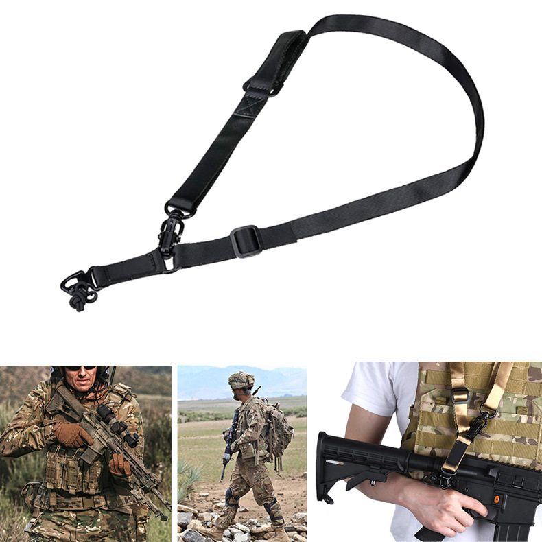 户外枪绳野外战术单双点斜挎枪绳背带绳挂带挂绳cs战术背带枪绳