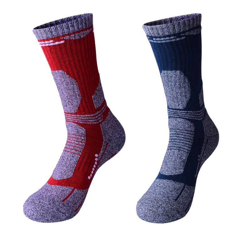 新款加厚户外登山袜吸汗速干徒步跑步袜毛巾底透气防臭男女运动袜