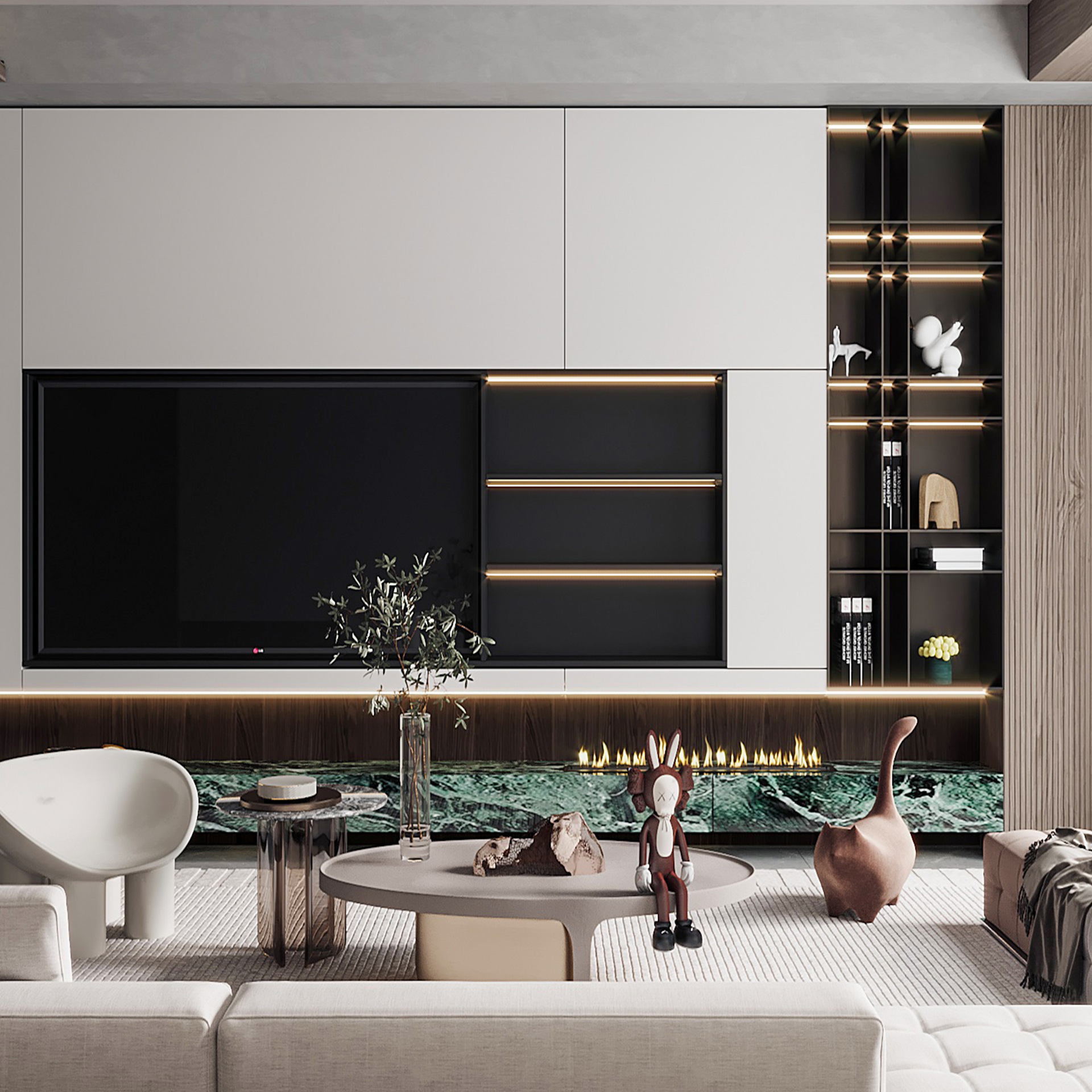 亿佳成电视机背景墙嵌入装饰置物柜浴室不锈钢壁龛成品金属隔板