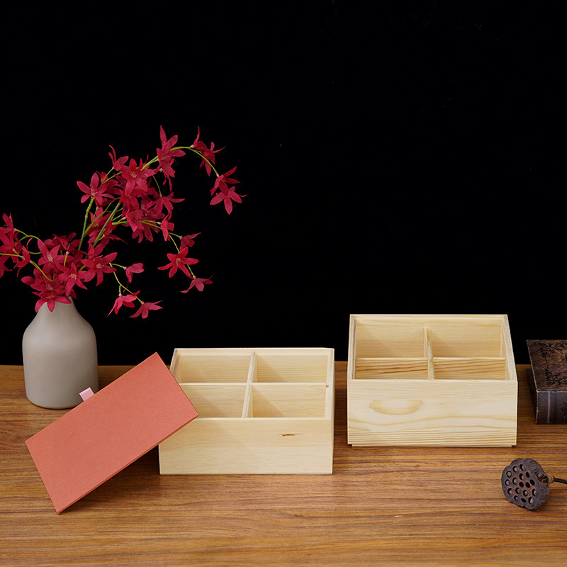 木质月饼盒 4粒8粒装蛋黄酥糕点木盒 双层中秋礼品盒 月饼包装盒