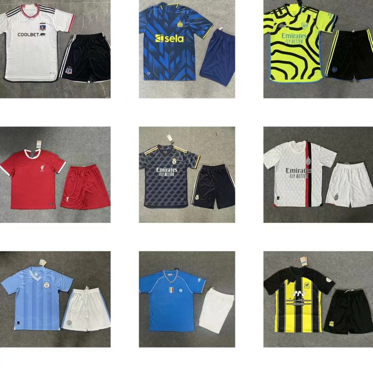 源头货2324热门俱乐部成人套装足球服出场服-阿里巴巴