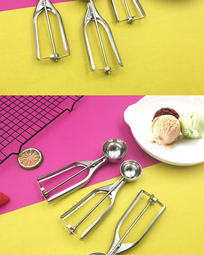 冰淇淋挖球勺4/5/6cm雪糕勺冰激凌挖勺水果挖雪糕匙304不锈钢勺子
