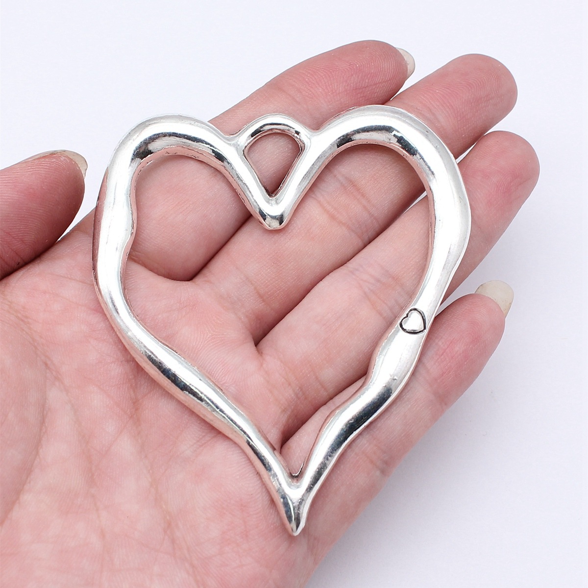 2g 多色 diy复古锌合金饰品配件 超大爱心吊坠-阿里巴巴