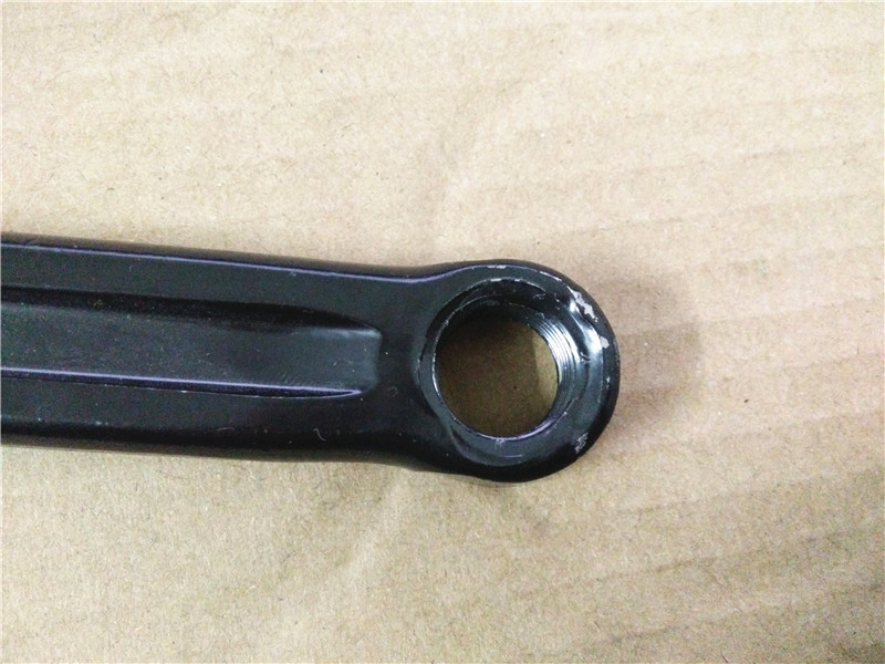 自行车全铁脚蹬拐柄连杆/黑色165mm曲柄/轮盘曲柄/脚踏连接杆配件