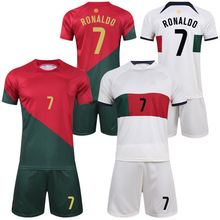 2022世界杯葡萄牙队7号C罗球衣主场客场B费成人儿童套装