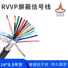 金环球屏蔽电缆ZC-RVVP 14芯0.5平方 阻燃铜芯PVC软护套 厂家直销