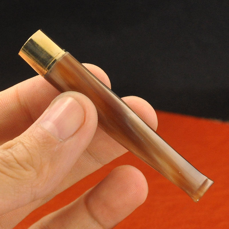 nj8正品天然牦牛角女士细烟烟嘴双重过滤烟嘴厂家直销可抽女士烟