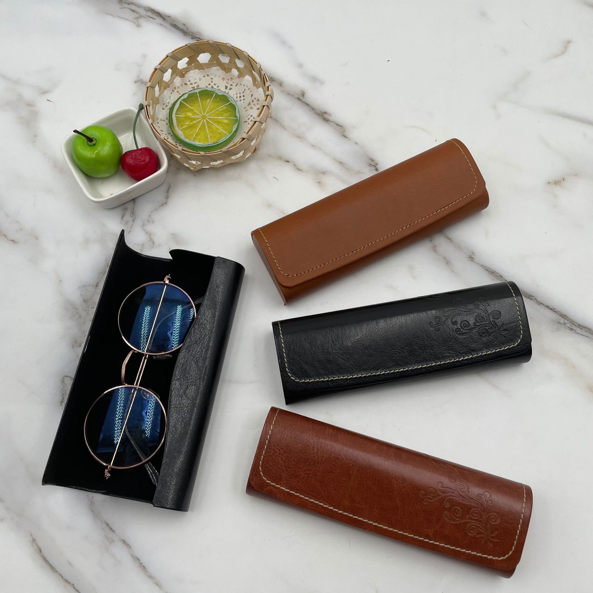 眼镜盒厂家供应批发小老花眼镜盒便携式光学眼镜盒个性简约眼镜盒