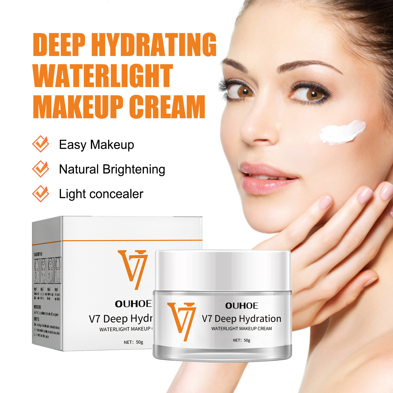 Ouhoe Brightening Natural Core Cream Facial Skin Rejuvenation Hydrating Cream Brightening Skin Tone Firming Natural Core Cream