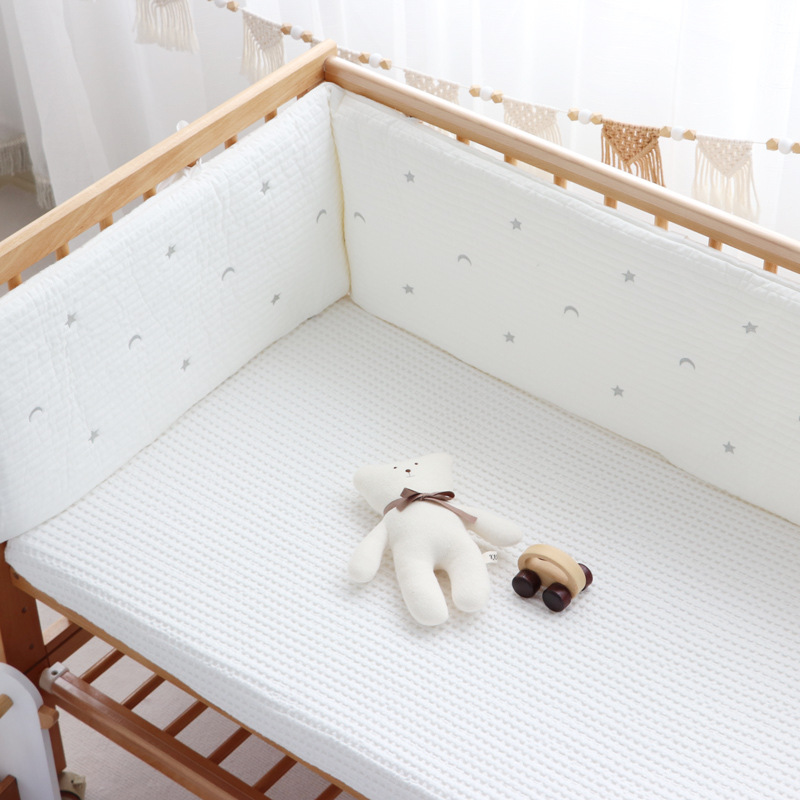 床围全棉韩式绗缝婴儿床围栏软包床品套件防撞床围挡可拆洗床品