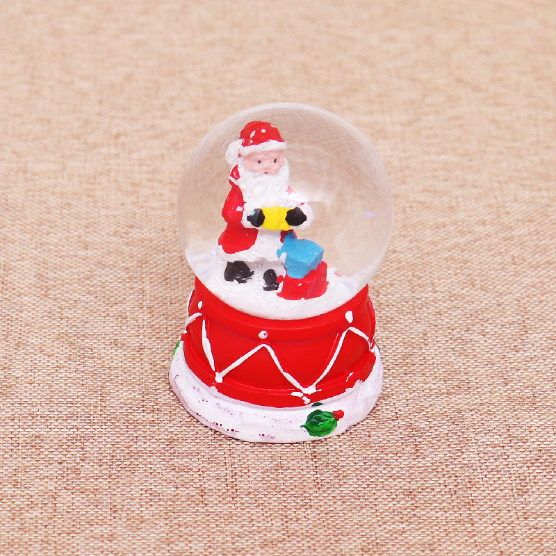 Christmas Crystal Ball with Light Children's Gift Small Ornaments Christmas Luminous Resin Glass Ball Christmas Small Gift