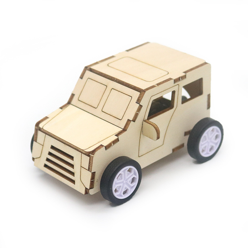 儿童玩具小学生diy手工科技小制作弹簧拉线车物理科学实验材料