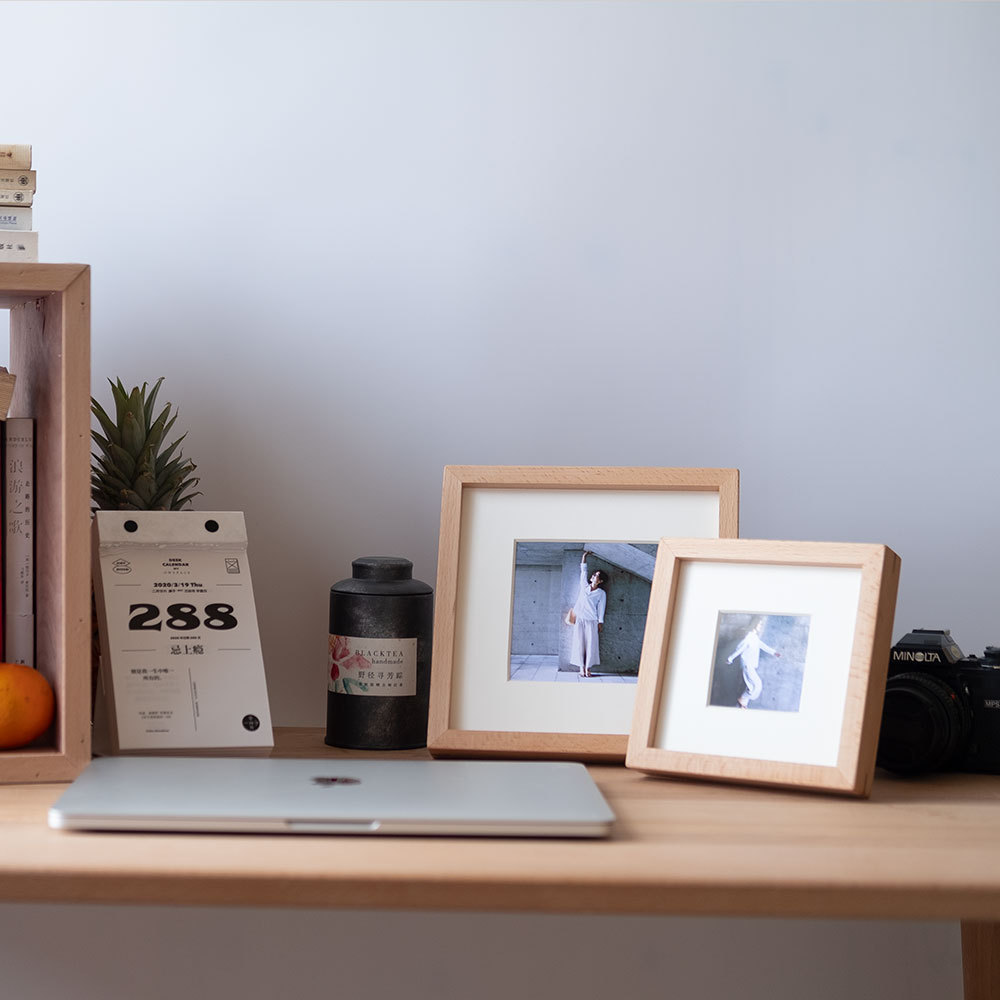结婚纪念照摆台证件宠物照墙面挂框桌面胡桃榉木实木相框画框装饰