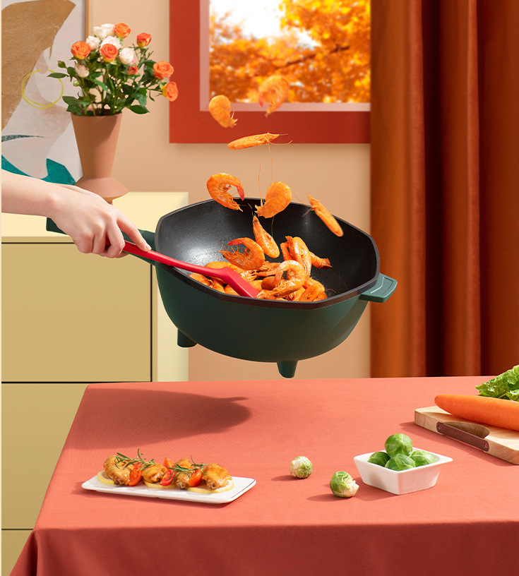 Star Arrow Octagonal Electric Frying Pan Multi-Functional Household All-in-One Pot Hot Pot Non-Stick Pan One Pot Two-Purpose