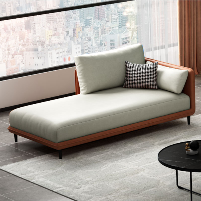 北欧轻奢简约纳米科技布实木布艺躺椅卧室酒店民宿贵妃沙发贵妃榻