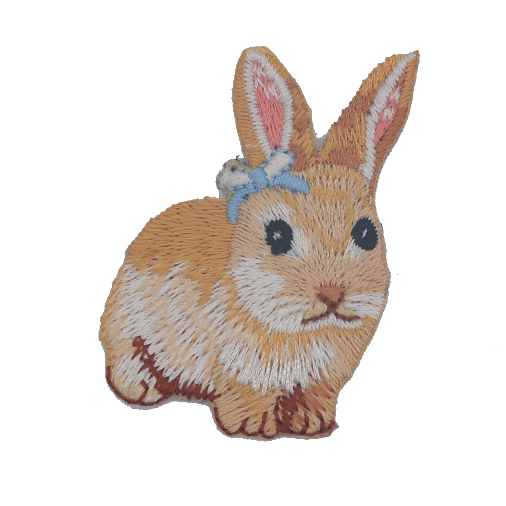 卡通动物贴布绣 自粘绣花标 补丁贴 服装辅料定 做