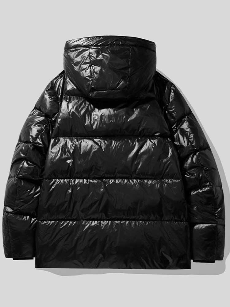 Black Gold down Jacket Men's and Women's Same Style Windproof, Waterproof and Warm Black Casual Winter 90 White Goose down Coat Y23888