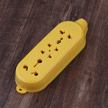 外贸黄色插座十孔带指示灯排插 欧式插孔泰国柬埔寨排插接线板