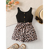 Cross border Foreign trade new pattern On behalf of Vacation Style Ribbed Tank Top with Leopard Cross border Foreign trade new pattern On behalf of Vacation Style Ribbed Tank Top with Leopard