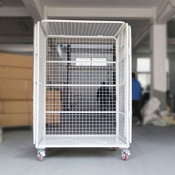 折叠物流台车移动周转车物流笼车手推车仓储笼货架铁筐快递分捡筐