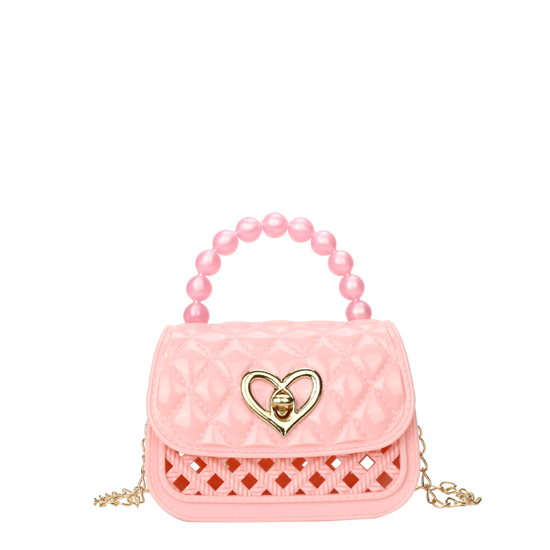 Cross-Border New Jelly Handbag Candy Color Shoulder Messenger Bag Mini Chain Key Bag Cosmetic Bag Children's Bag