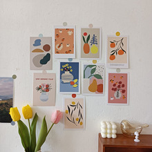 ins北欧手绘静物花卉花瓶卡片 卧室寝室墙面装饰卡纸书桌背景墙贴